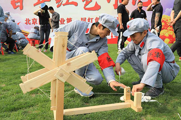 红色运动会：延安纺线